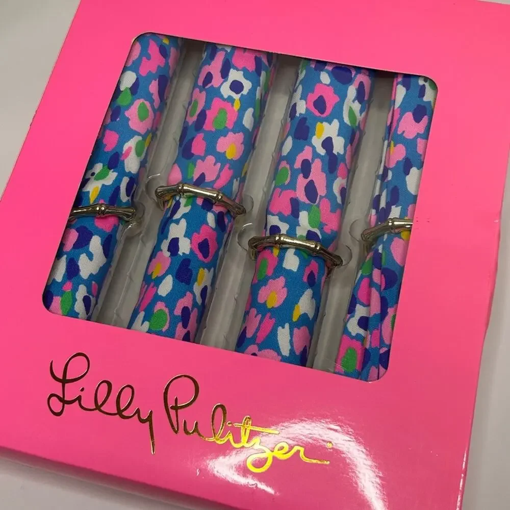 Lilly Pulitzer Hottie Dottie Napkin Rings Set of 4 NWT‎ Gift Boxed